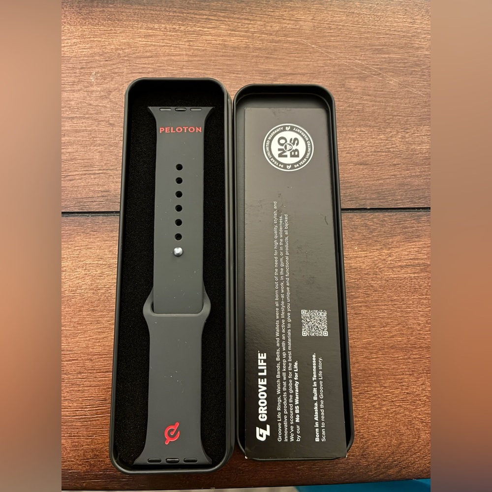Peloton Black and Red Wristband